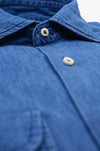 Camicia Regular in Denim Collo Francese - Adam