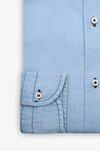 Camicia Regular in Denim Collo Francese - Adam