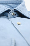 Camicia Regular in Denim Collo Francese - Adam