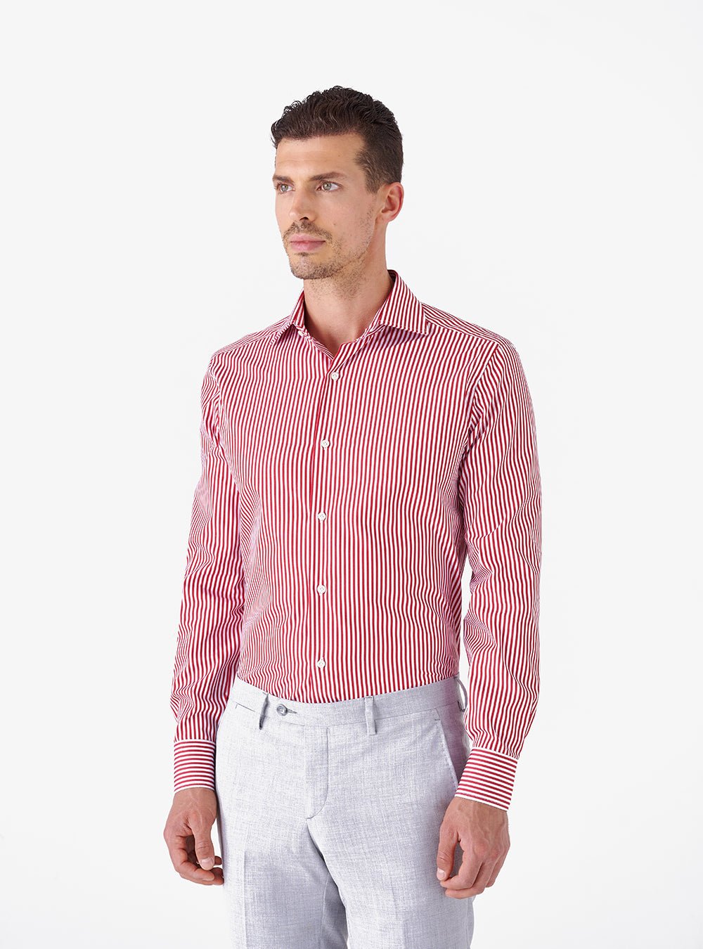 Camicia Regular collo francese in cotone Steeve – Fusaro Antonio