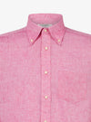 Camicia manica lunga button down in lino cotone - Teddy - Fusaro Antonio dal 1893 - Fusaro Antonio