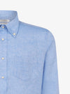 Camicia manica lunga button down in lino cotone - Teddy - Fusaro Antonio dal 1893 - Fusaro Antonio