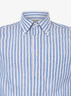 Camicia manica lunga button down in lino cotone - Teddy - Fusaro Antonio dal 1893 - Fusaro Antonio