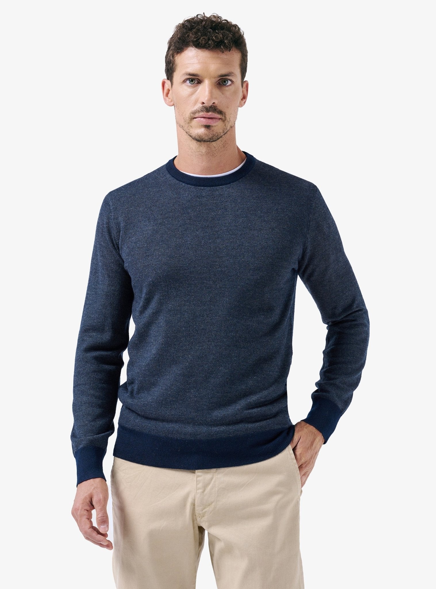 Maglia in Nido D'Ape Paricollo in Lana Cashmere - Roderick – Fusaro ...