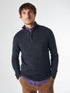 Maglia Mezza Zip melange in Lana Cashmere - Laser - Fusaro Antonio dal 1893 - Fusaro Antonio