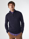 Maglia Mezza Zip melange in Lana Cashmere - Laser - Fusaro Antonio dal 1893 - Fusaro Antonio