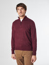 Maglia Mezza Zip melange in Lana Cashmere - Laser - Fusaro Antonio dal 1893 - Fusaro Antonio