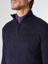 Maglia Mezza Zip melange in Lana Cashmere - Laser - Fusaro Antonio dal 1893 - Fusaro Antonio